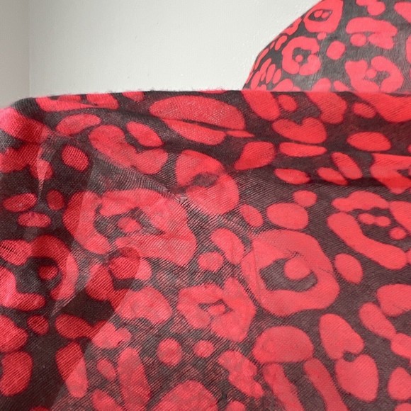 J Francis Scarf Orange Grey Animal Print Accessories Shawl Neck Warmer - Picture 10 of 11